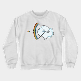 Cloud and a rainbow arrow of love Crewneck Sweatshirt